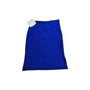 Pia Rucci 100% Silk Skirt Blue Women's Size Large - A-Line - Career - Classic